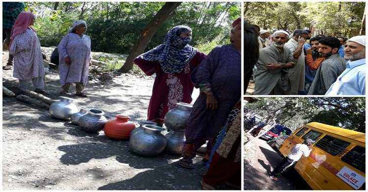 Rahmoo residents protest against scarcity of drinking water